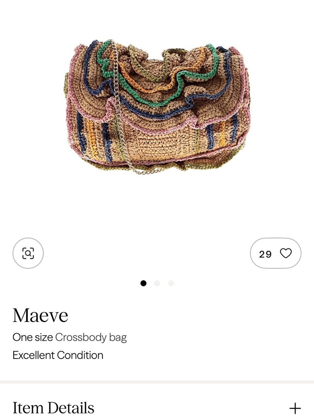 Maeve Multicolor Crochet Ruffle Crossbody — Earth & Jewel Tones